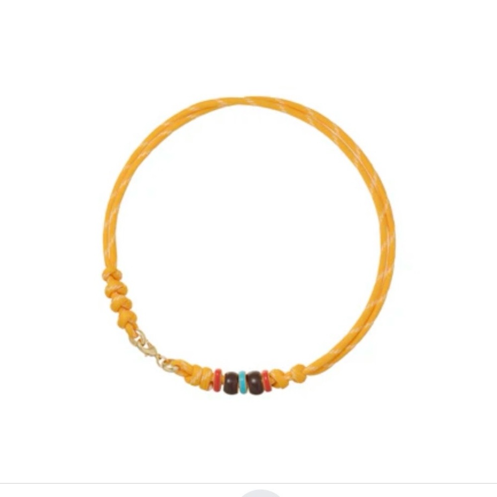 ROXANNE ASSOULIN The Super Size Happy Cord Necklace Yellow Without charm
